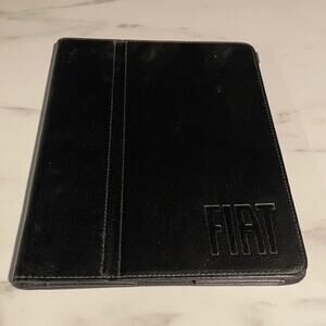 Fiat tablet holder portfolio black leather